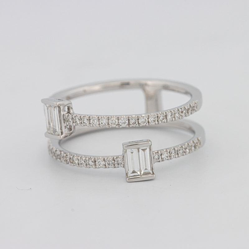 Twin Emerald Pave ring - ZIZOV DIAMONDS