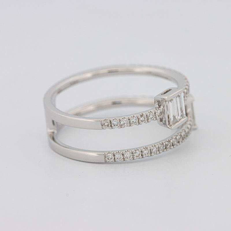 Twin Emerald Pave ring - ZIZOV DIAMONDS