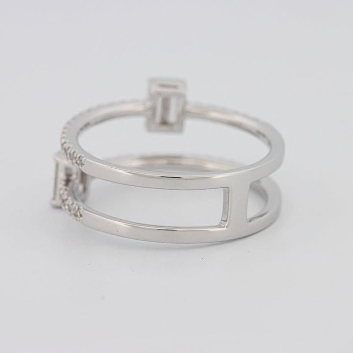 Twin Emerald Pave ring - ZIZOV DIAMONDS