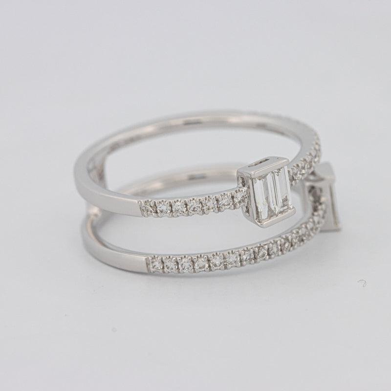 Twin Emerald Pave ring - ZIZOV DIAMONDS