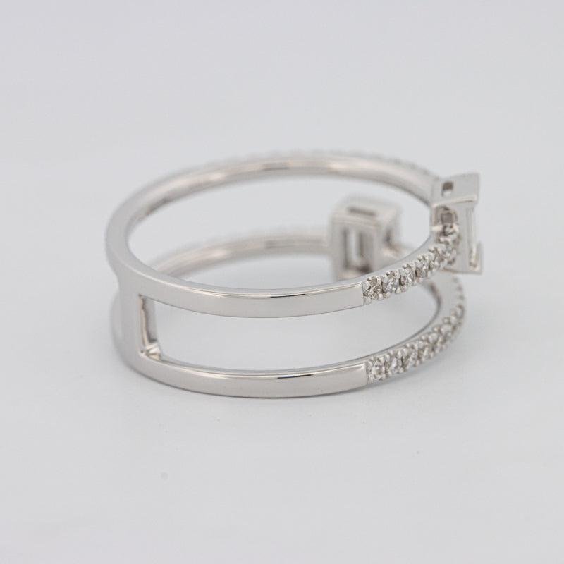 Twin Emerald Pave ring - ZIZOV DIAMONDS