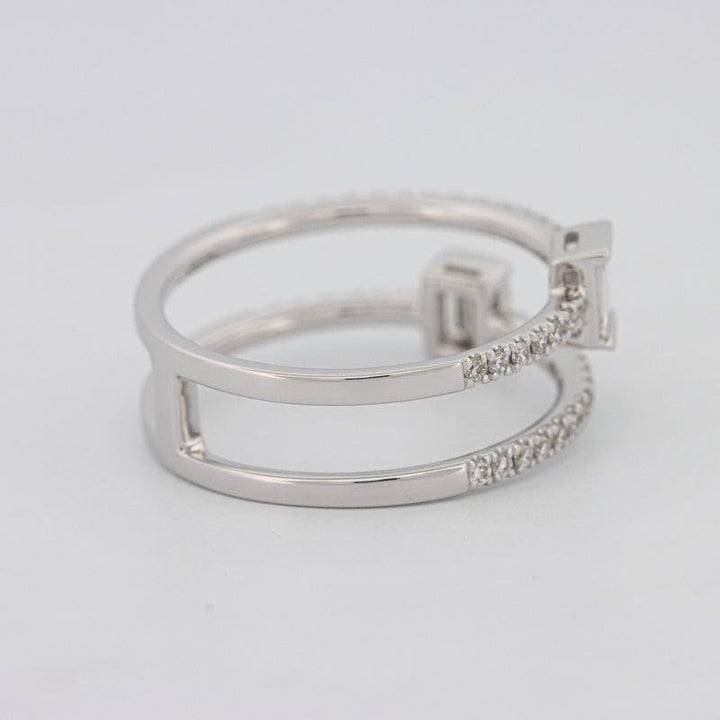 Twin Emerald Pave ring - ZIZOV DIAMONDS