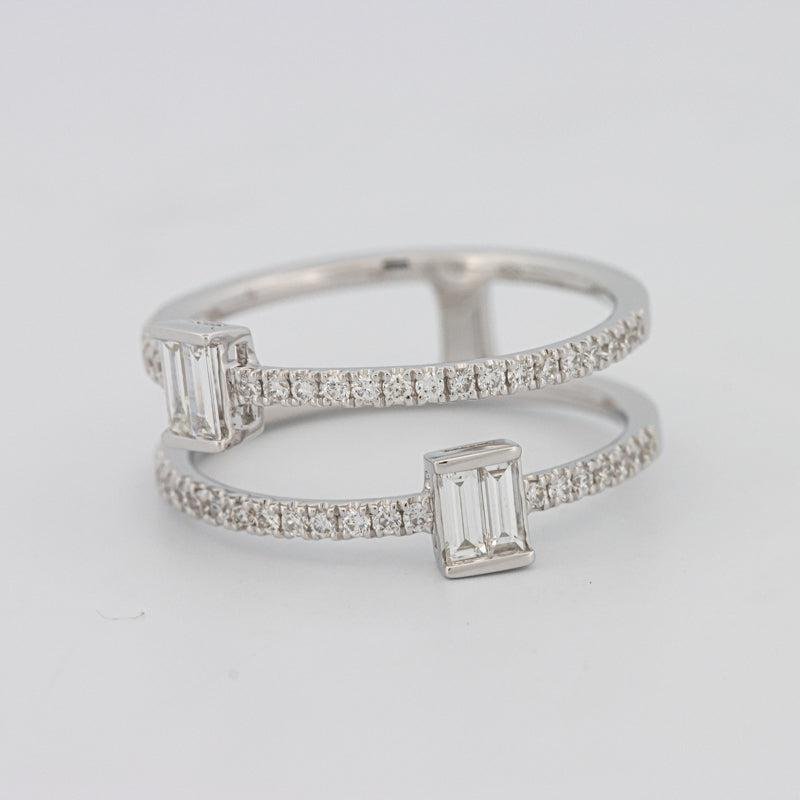 Twin Emerald Pave ring - ZIZOV DIAMONDS