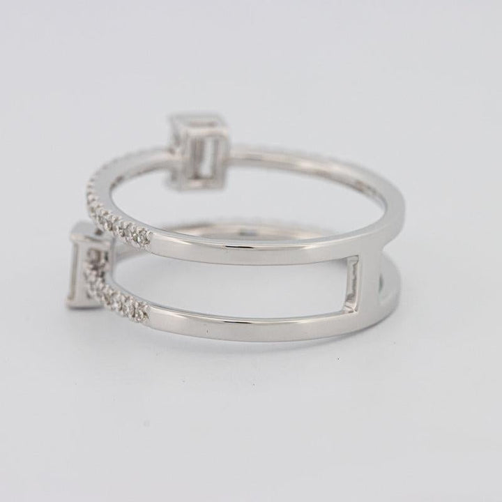 Twin Emerald Pave ring - ZIZOV DIAMONDS