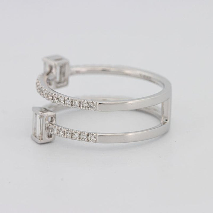 Twin Emerald Pave ring - ZIZOV DIAMONDS