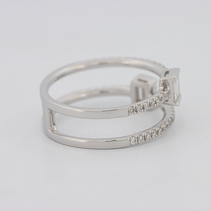 Twin Emerald Pave ring - ZIZOV DIAMONDS