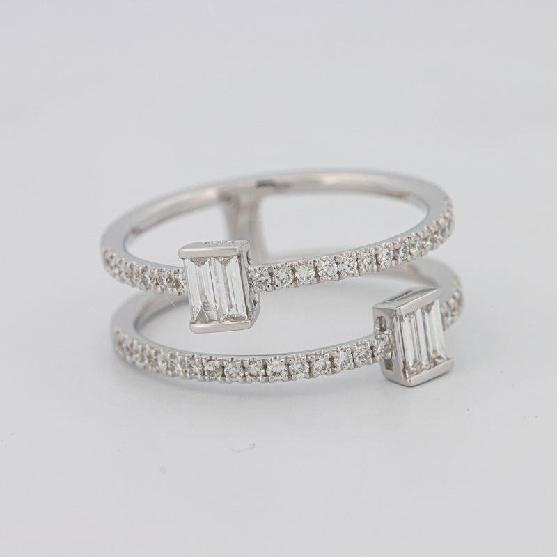 Twin Emerald Pave ring - ZIZOV DIAMONDS