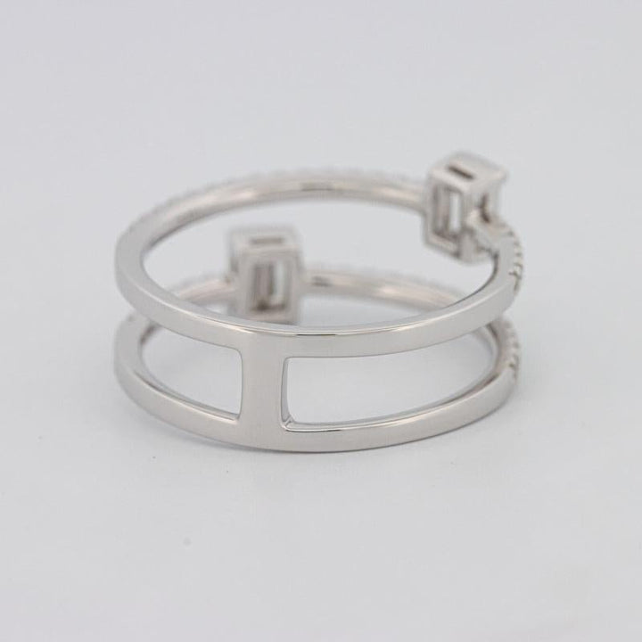 Twin Emerald Pave ring - ZIZOV DIAMONDS