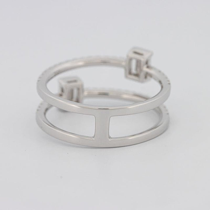 Twin Emerald Pave ring - ZIZOV DIAMONDS