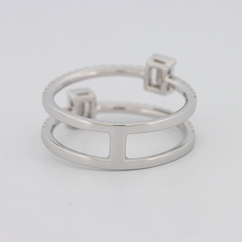 Twin Emerald Pave ring - ZIZOV DIAMONDS