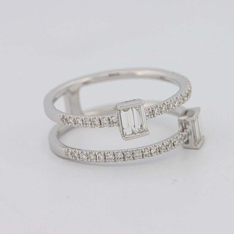 Twin Emerald Pave ring - ZIZOV DIAMONDS