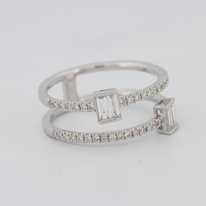 Twin Emerald Pave ring - ZIZOV DIAMONDS