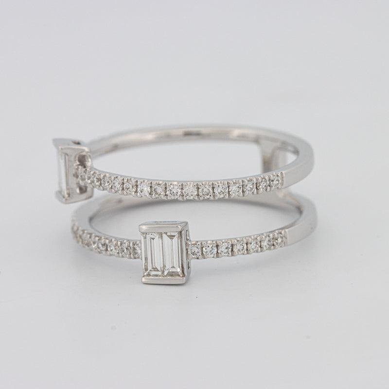 Twin Emerald Pave ring - ZIZOV DIAMONDS