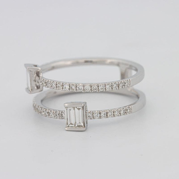 Twin Emerald Pave ring - ZIZOV DIAMONDS