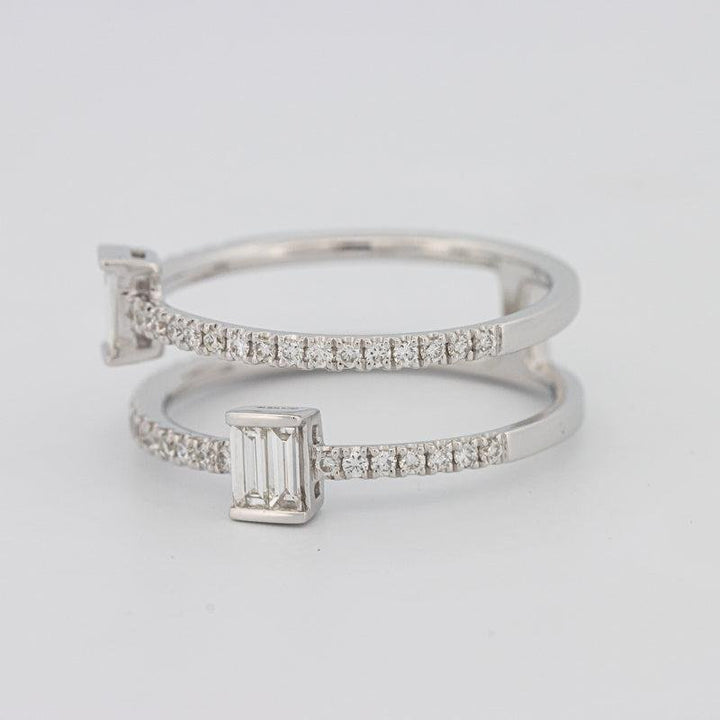 Twin Emerald Pave ring - ZIZOV DIAMONDS