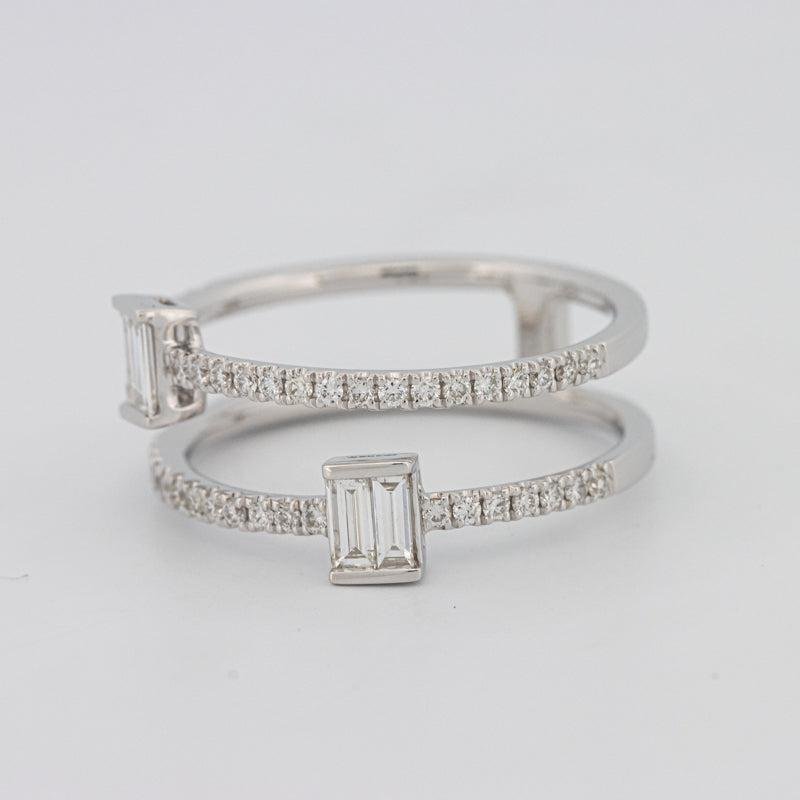 Twin Emerald Pave ring - ZIZOV DIAMONDS