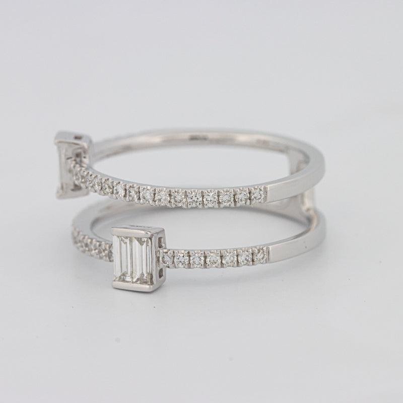 Twin Emerald Pave ring - ZIZOV DIAMONDS