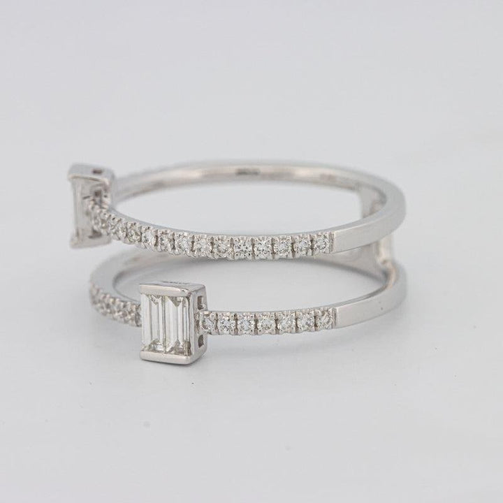 Twin Emerald Pave ring - ZIZOV DIAMONDS