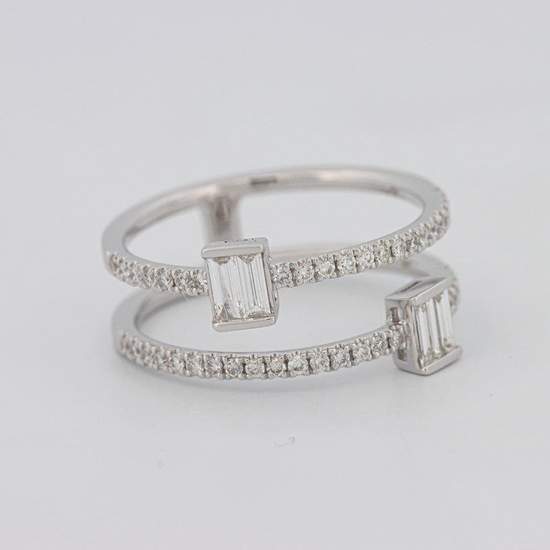 Twin Emerald Pave ring - ZIZOV DIAMONDS