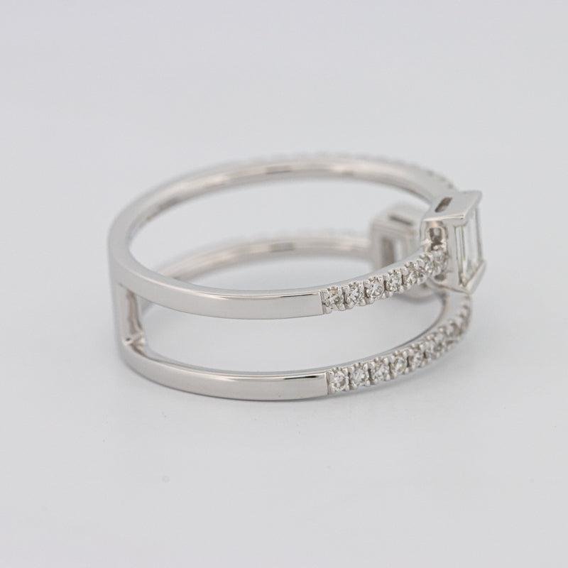 Twin Emerald Pave ring - ZIZOV DIAMONDS