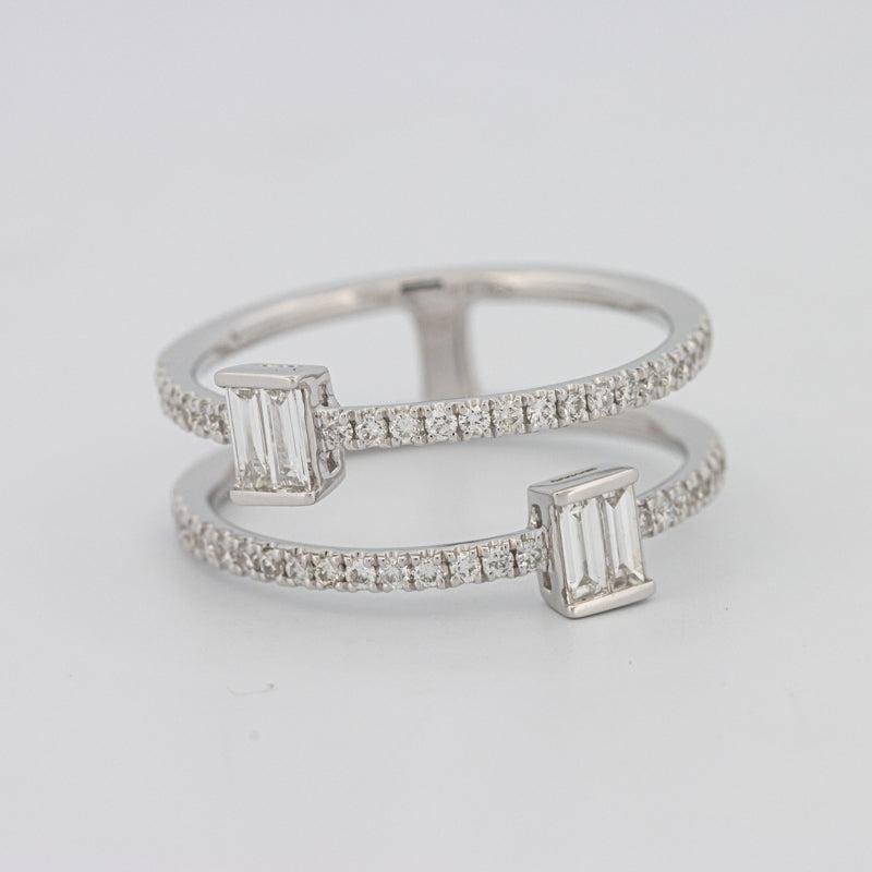 Twin Emerald Pave ring - ZIZOV DIAMONDS