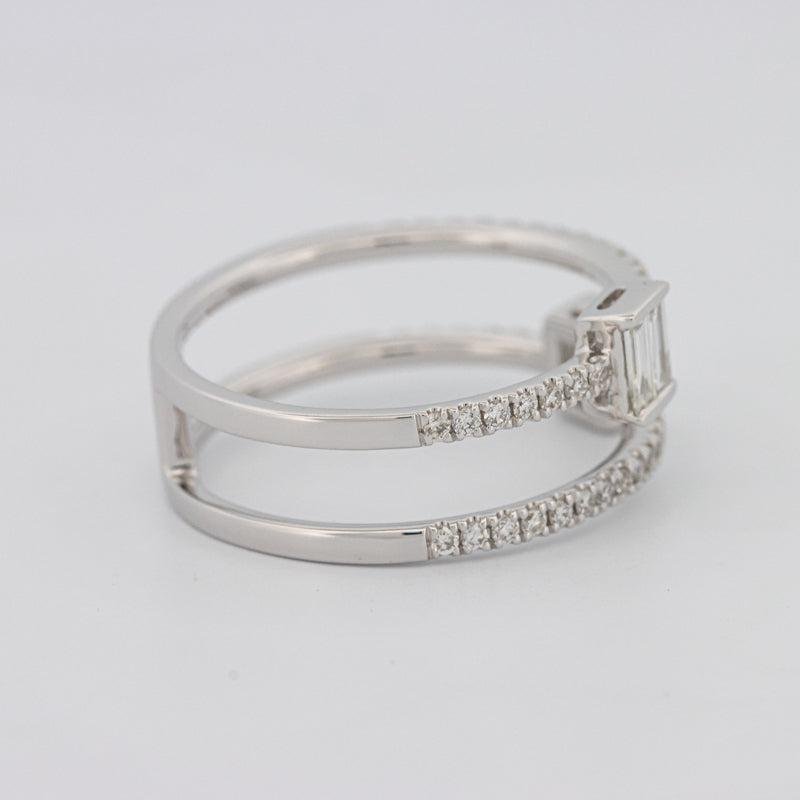 Twin Emerald Pave ring - ZIZOV DIAMONDS