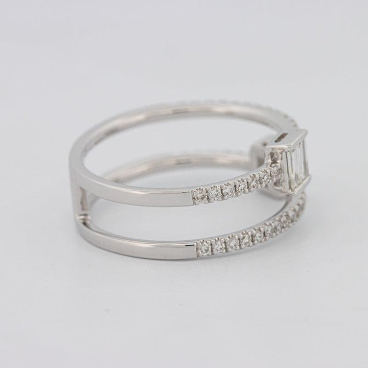 Twin Emerald Pave ring - ZIZOV DIAMONDS