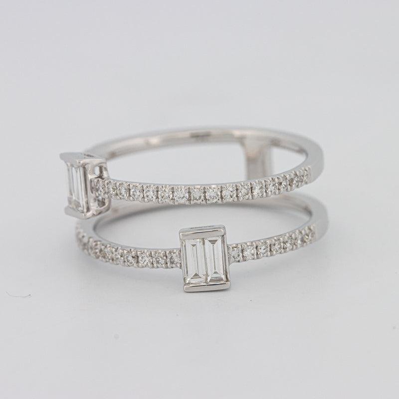 Twin Emerald Pave ring - ZIZOV DIAMONDS