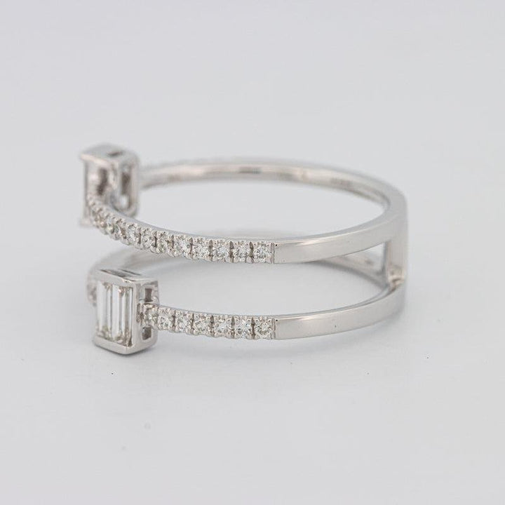 Twin Emerald Pave ring - ZIZOV DIAMONDS