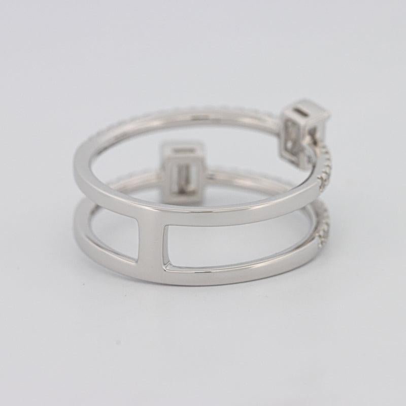 Twin Emerald Pave ring - ZIZOV DIAMONDS