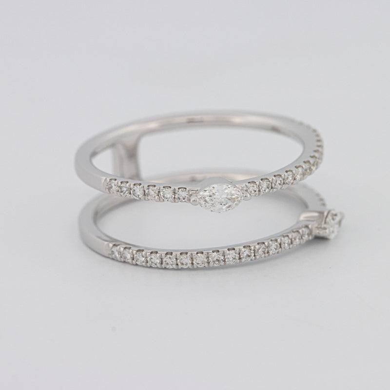 Twin Marquise Pave ring - ZIZOV DIAMONDS