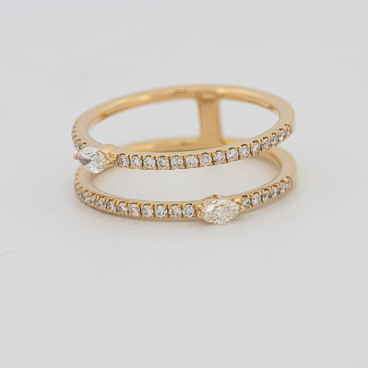 Twin Marquise Pave Ring - ZIZOV DIAMONDS