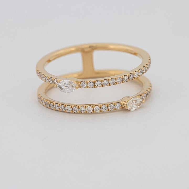 Twin Marquise Pave Ring - ZIZOV DIAMONDS