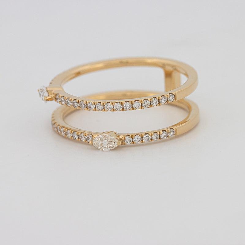 Twin Marquise Pave Ring - ZIZOV DIAMONDS