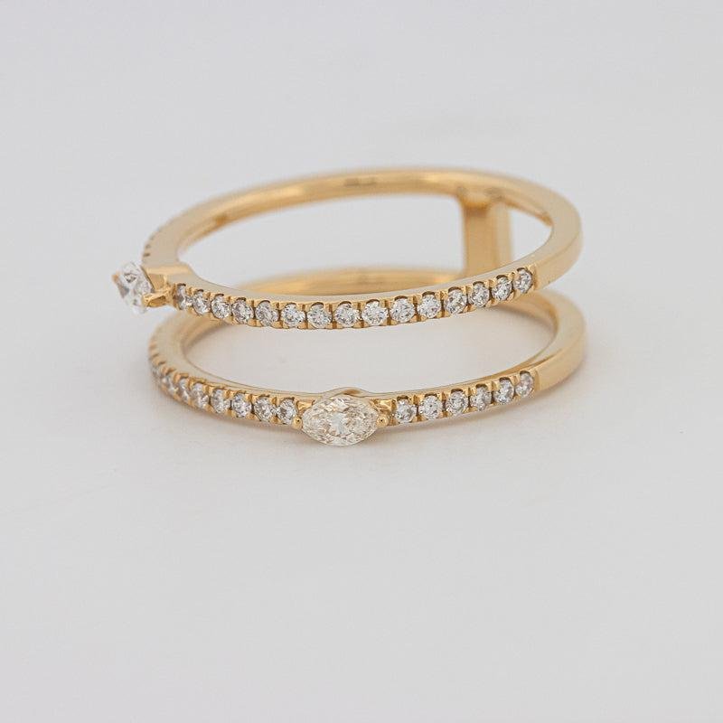 Twin Marquise Pave Ring - ZIZOV DIAMONDS