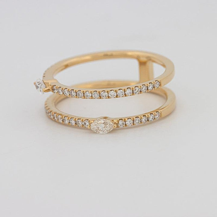Twin Marquise Pave Ring - ZIZOV DIAMONDS