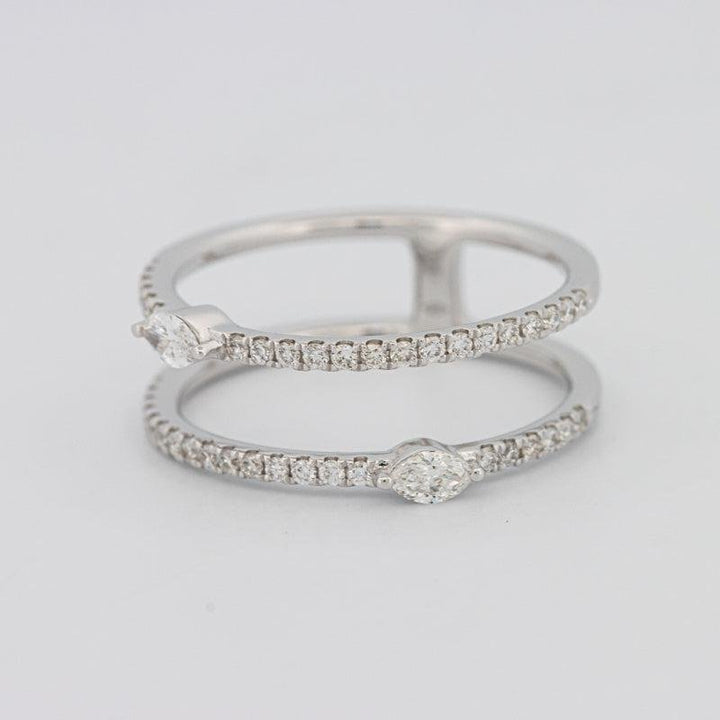 Twin Marquise Pave ring - ZIZOV DIAMONDS