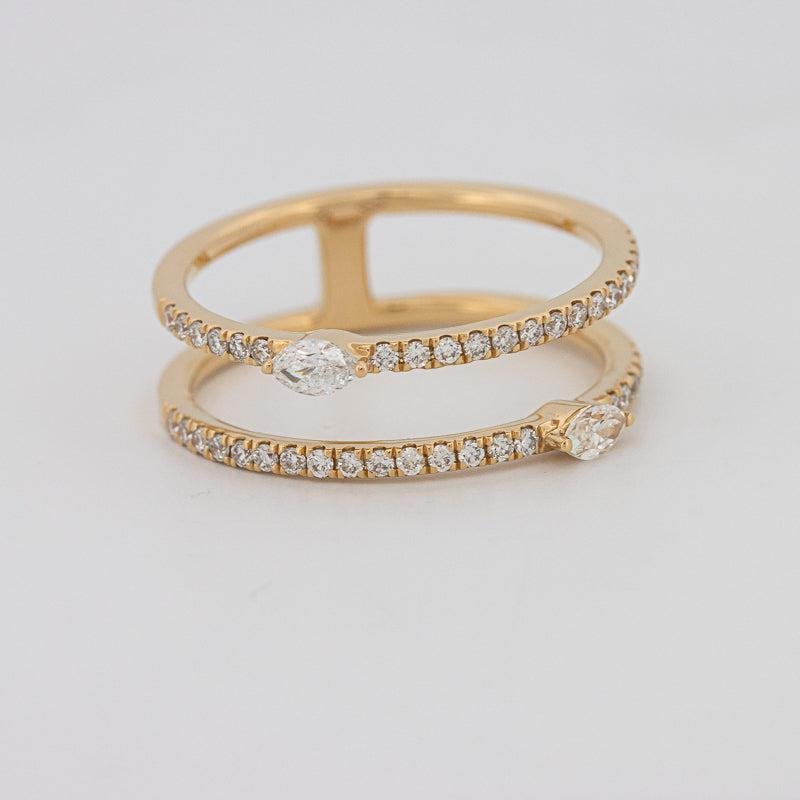 Twin Marquise Pave Ring - ZIZOV DIAMONDS