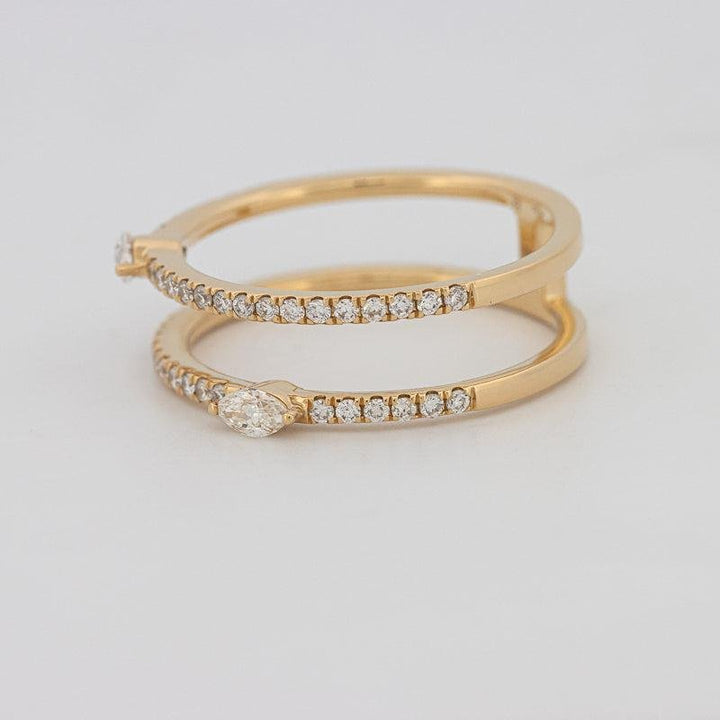 Twin Marquise Pave Ring - ZIZOV DIAMONDS