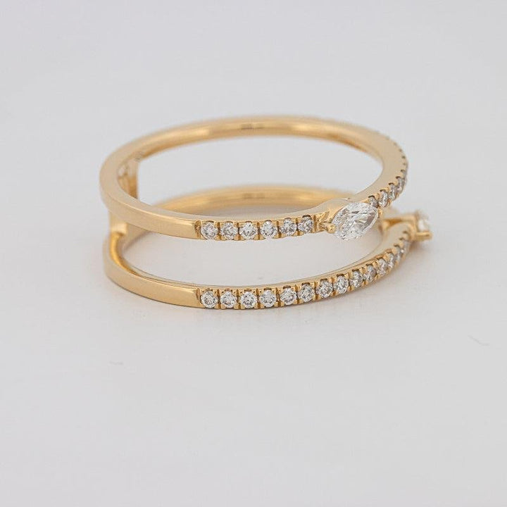 Twin Marquise Pave Ring - ZIZOV DIAMONDS