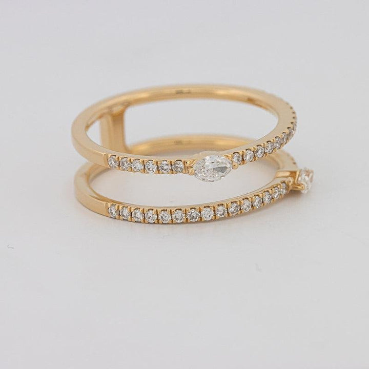 Twin Marquise Pave Ring - ZIZOV DIAMONDS