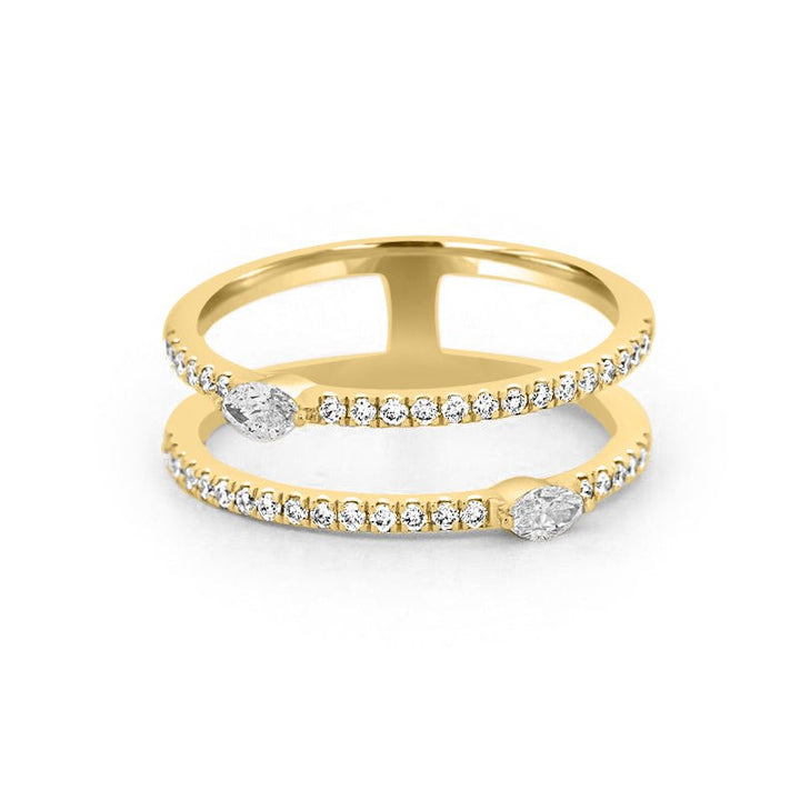 Twin Marquise Pave Ring - ZIZOV DIAMONDS