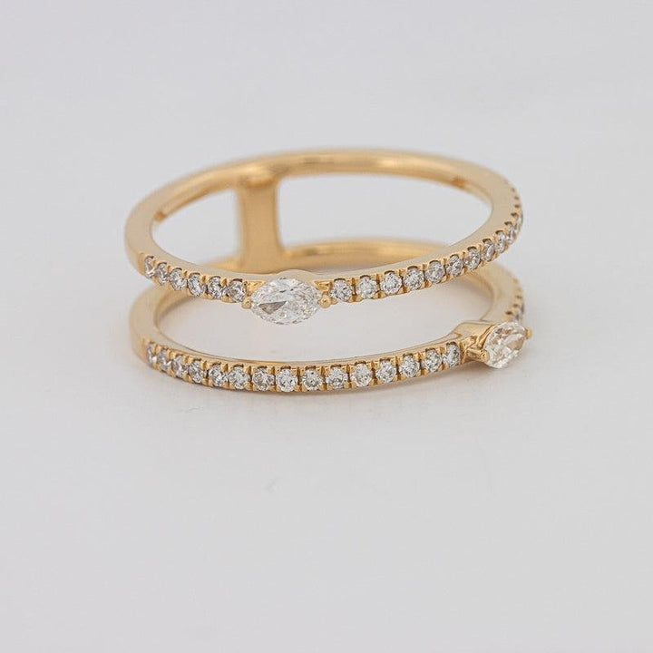 Twin Marquise Pave Ring - ZIZOV DIAMONDS