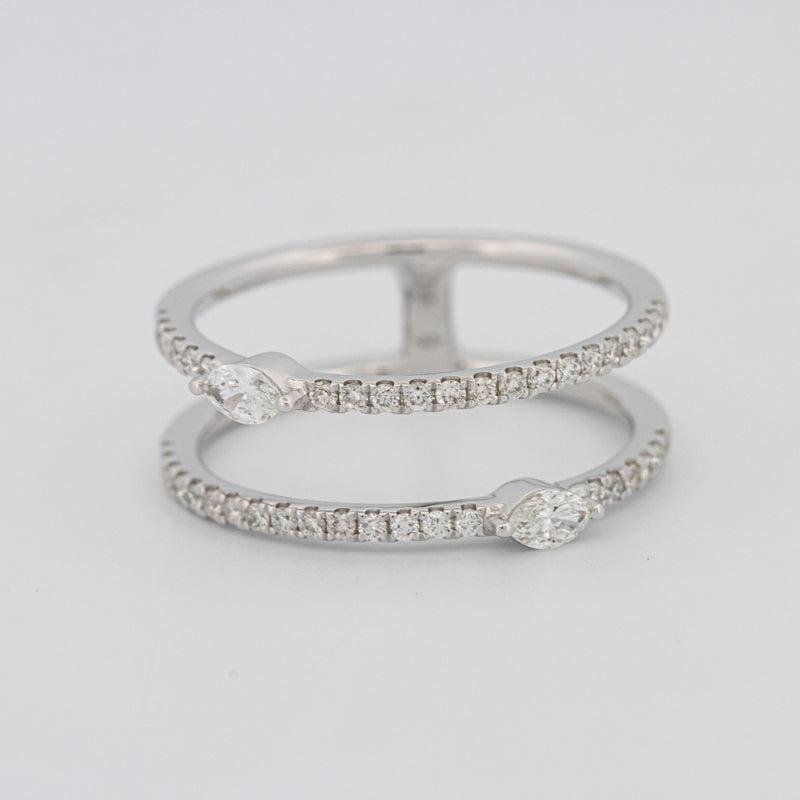 Twin Marquise Pave ring - ZIZOV DIAMONDS