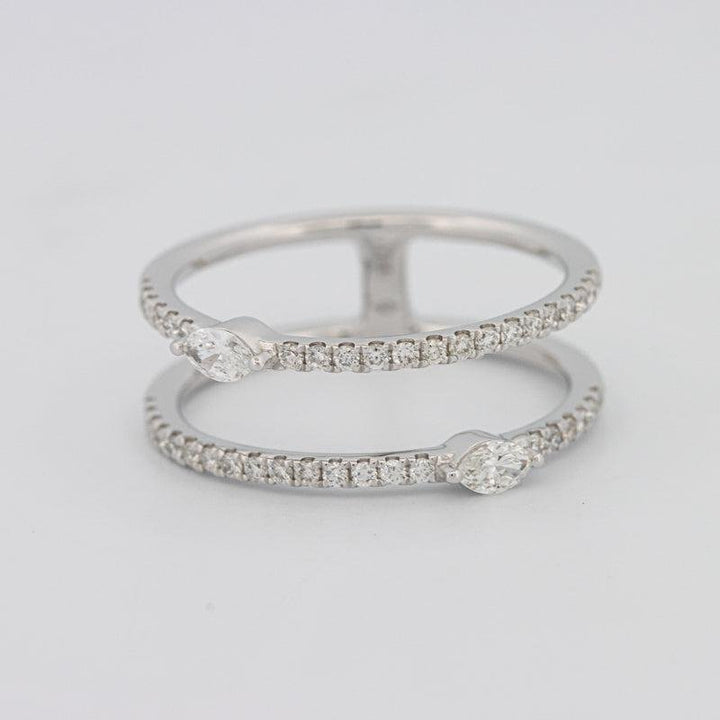 Twin Marquise Pave ring - ZIZOV DIAMONDS
