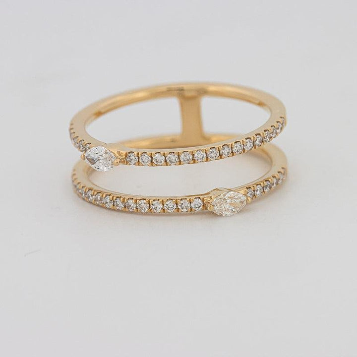 Twin Marquise Pave Ring - ZIZOV DIAMONDS