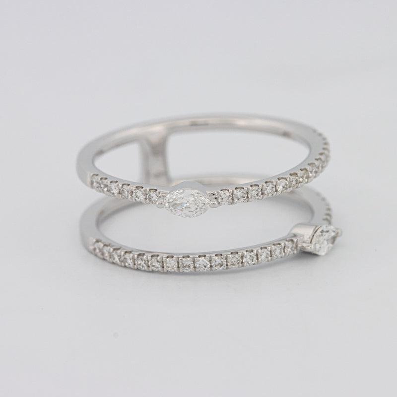 Twin Marquise Pave ring - ZIZOV DIAMONDS