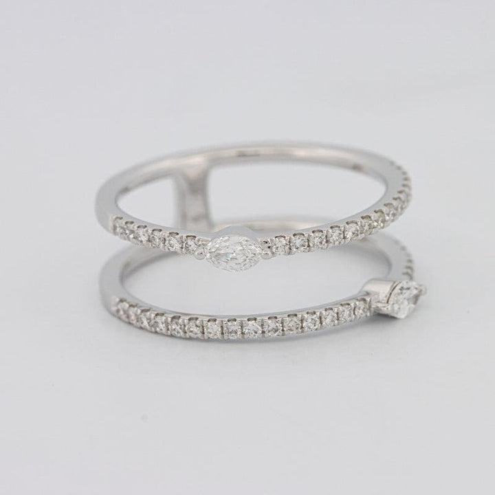 Twin Marquise Pave ring - ZIZOV DIAMONDS