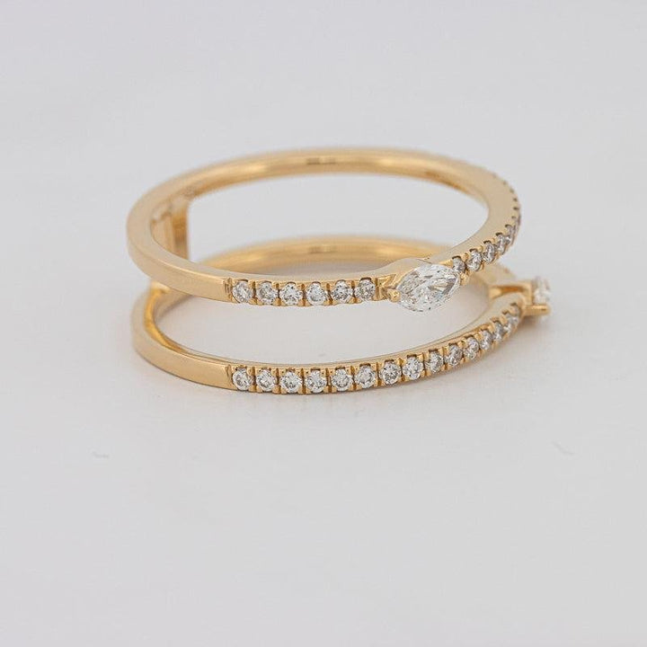 Twin Marquise Pave Ring - ZIZOV DIAMONDS