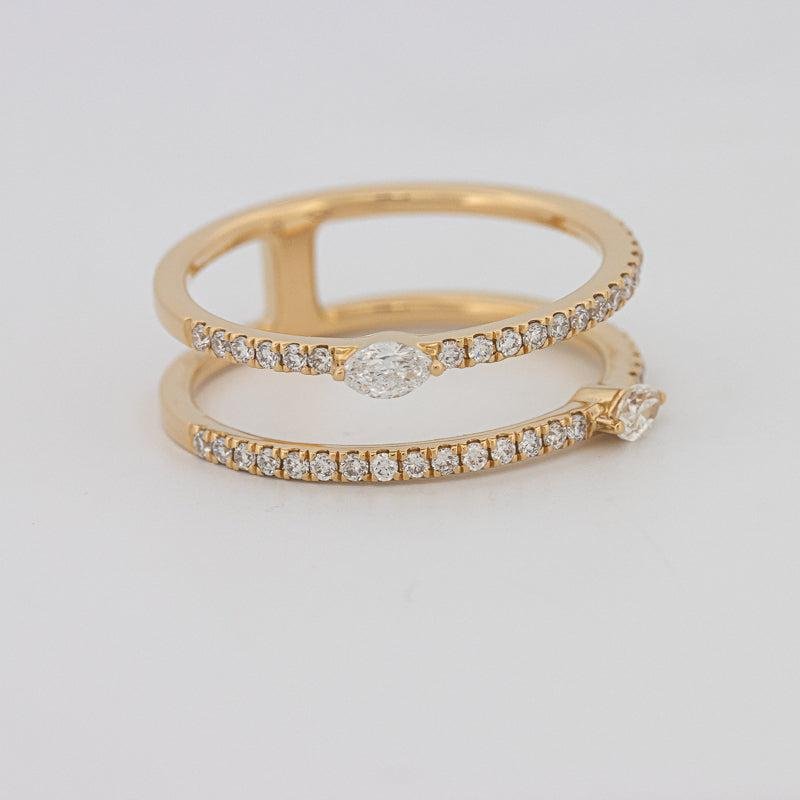 Twin Marquise Pave Ring - ZIZOV DIAMONDS